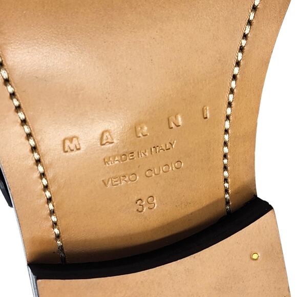 Marni Bambi 3.0 Double Buckle Leather Women's Loafers Black - NWB $1100 - Picture 8 of 8